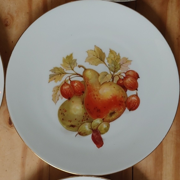 Set Of 6 Bareuther Waldsassen Bavaria Germany Fruit Nuts Salad Plates. - Picture 5 of 8